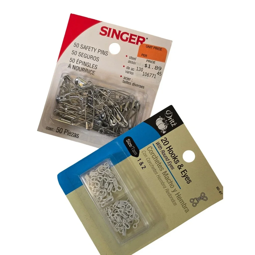 Sewing Notions Lot Dritz Hand Needles Singer ‎ Pins Coats Clark Thread Buttons